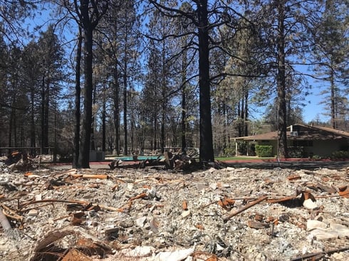Villa Monterey after the Camp Fire