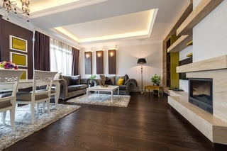 wood flooring in living room