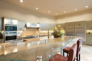 kitchen with recessed lighting
