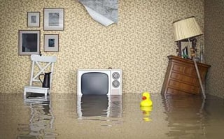 flooded home