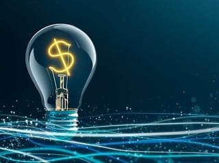 light bulb with money sign