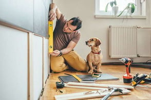 man doing remodeling