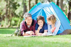 camping in back yard