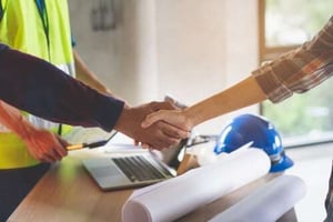 contractor shaking hands