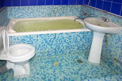 flooded bathroom