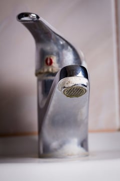 hard water stains on faucet