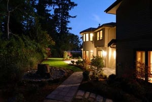 house with security lighting