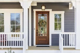 house with upgraded front door