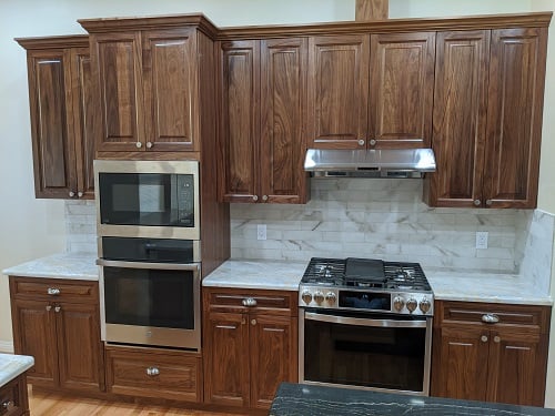 Custom kitchen cabinetry and appliances