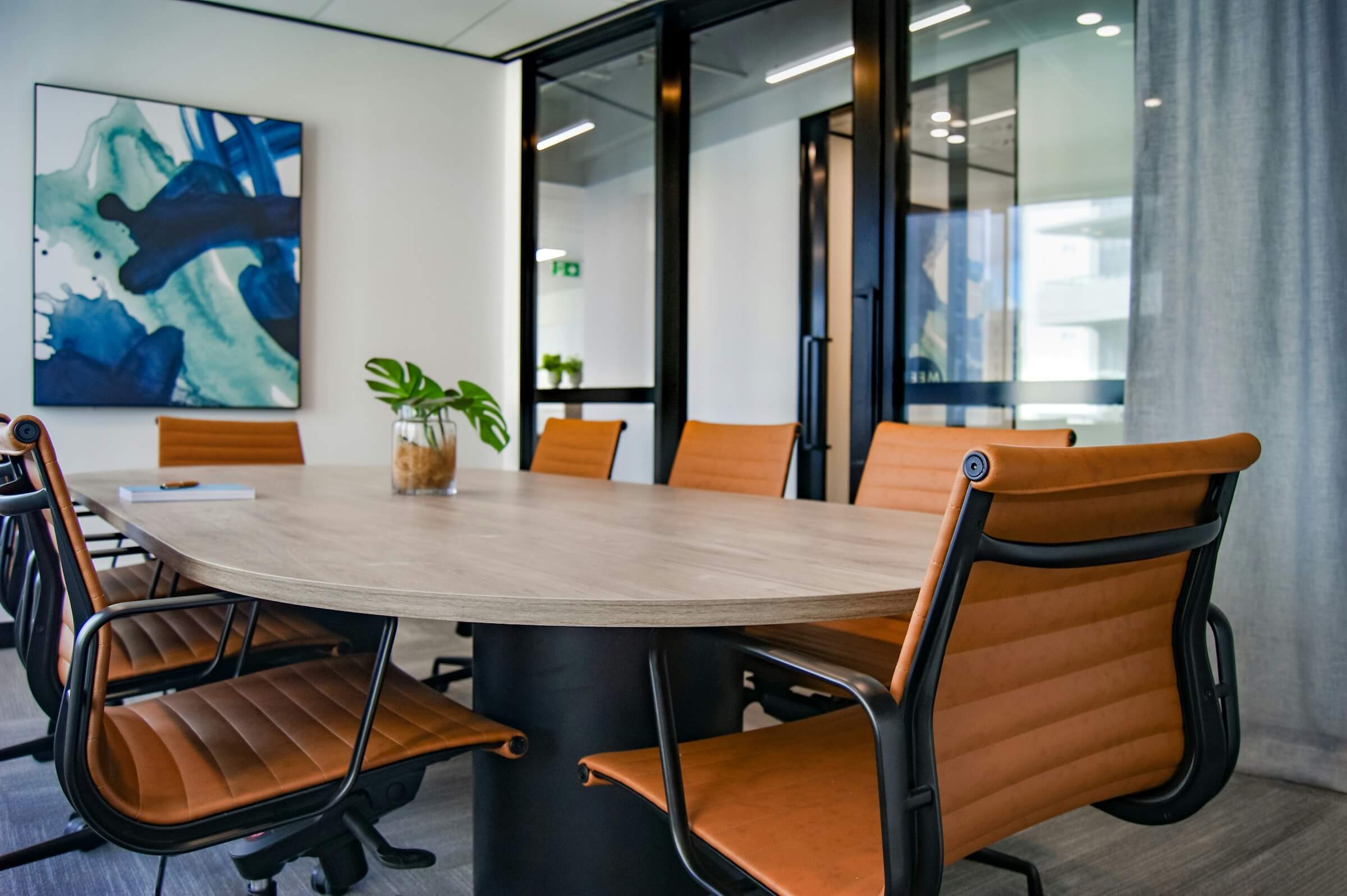 Recently renovated commercial office conference room space